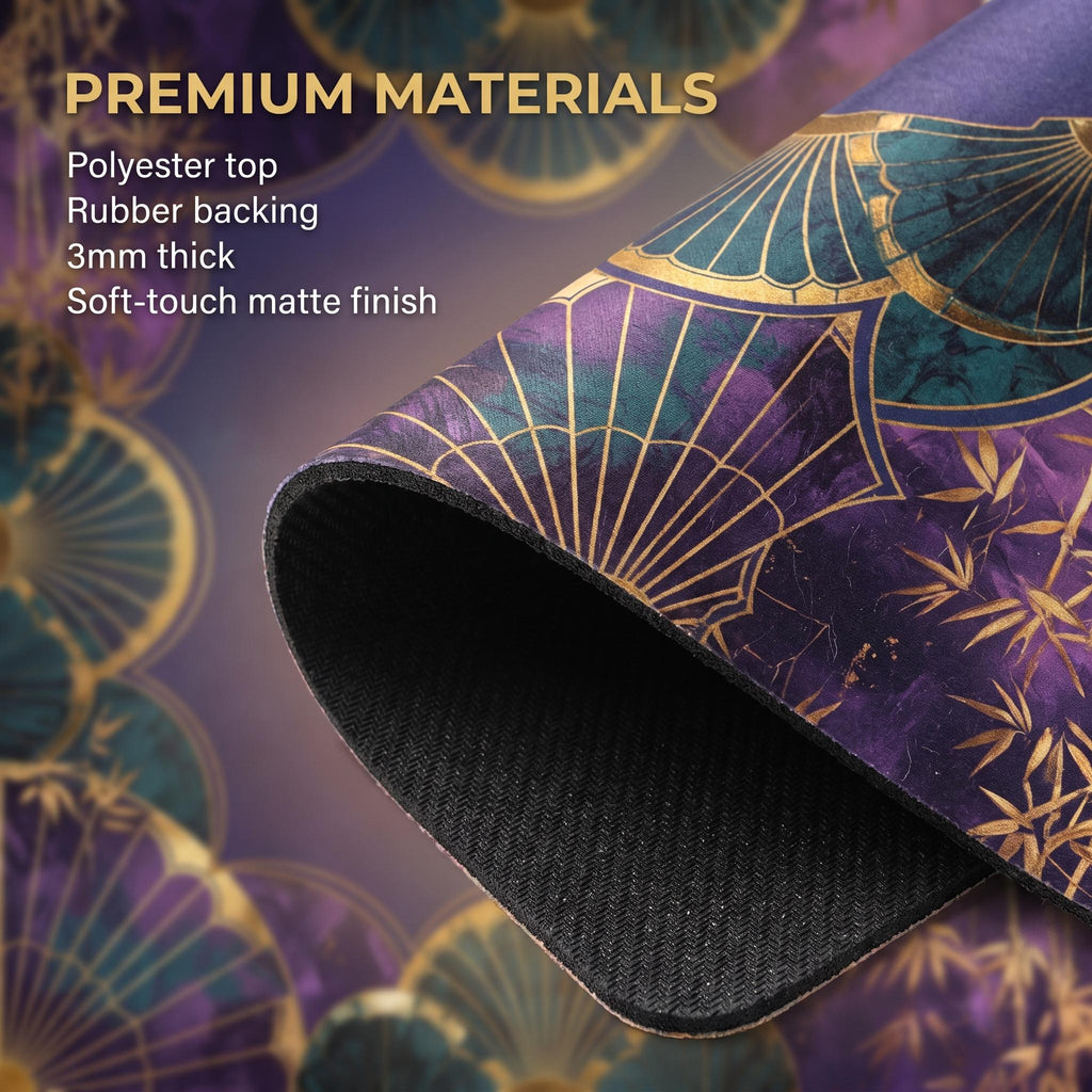 Purple & Gold Art Deco Mahjong Mat, Geometric Sunburst Table Cover, Rollable Non-Slip, Mahjong Hostess Gift, Old Hollywood Game Night