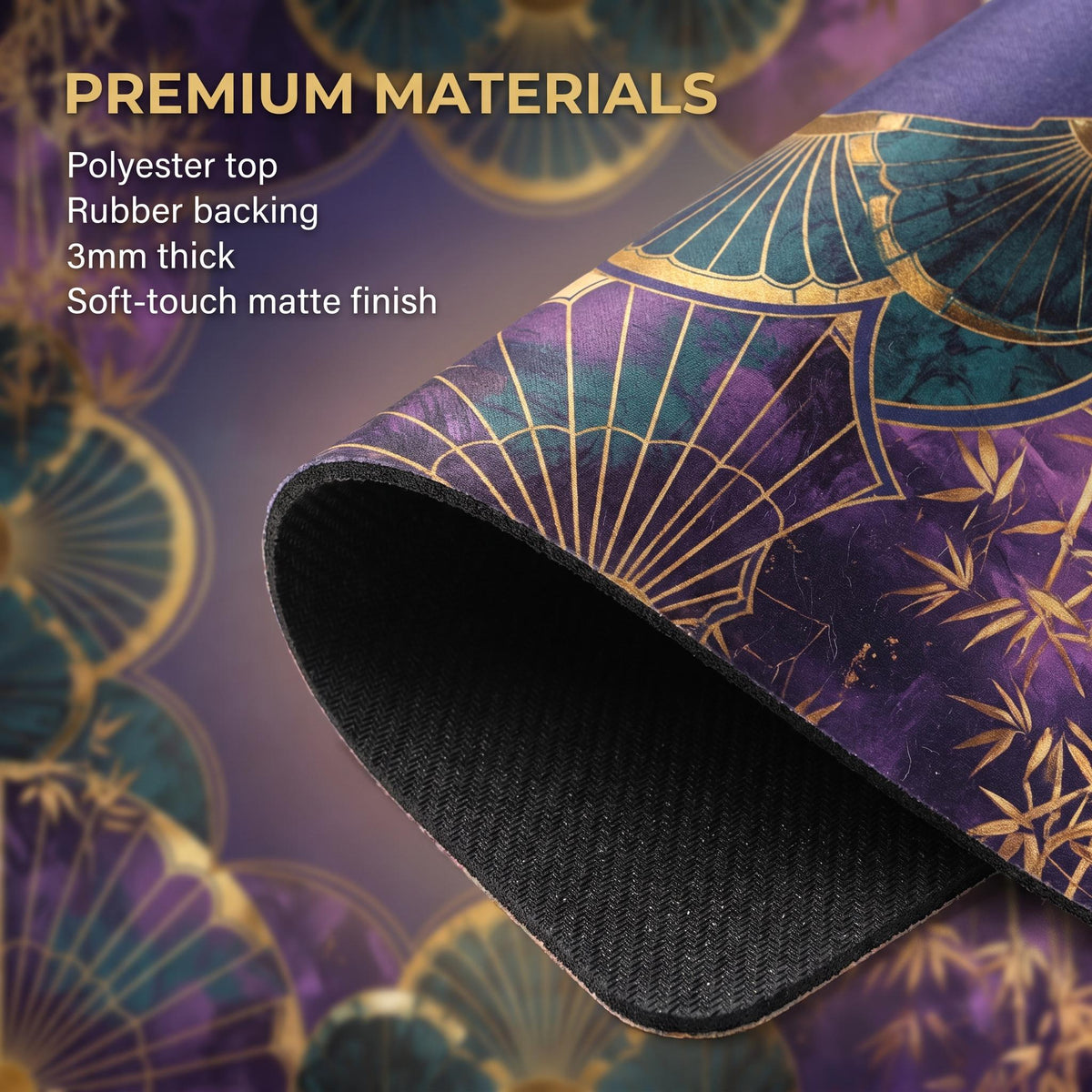 Purple & Gold Art Deco Mahjong Mat, Geometric Sunburst Table Cover, Rollable Non-Slip, Mahjong Hostess Gift, Old Hollywood Game Night